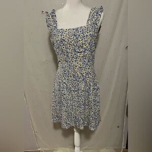 Lola grace Cream Sundress Sleeveless Square Neck Mini
